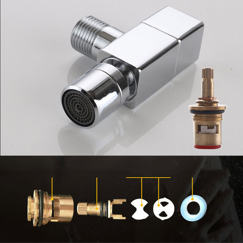 Wall-Mounted Bathroom Faucet Knob Handle Solid Brass Round Single Handle 3.5" Height Black Chrome Gold White Brushed Brass