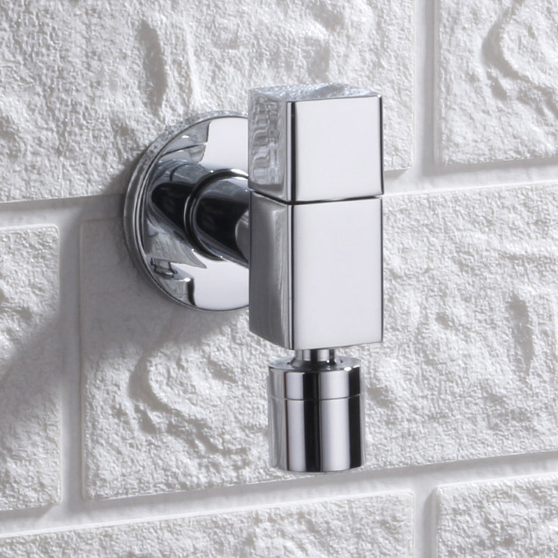 Wall-Mounted Bathroom Faucet Knob Handle Solid Brass Round Single Handle 3.5" Height Black Chrome Gold White Brushed Brass
