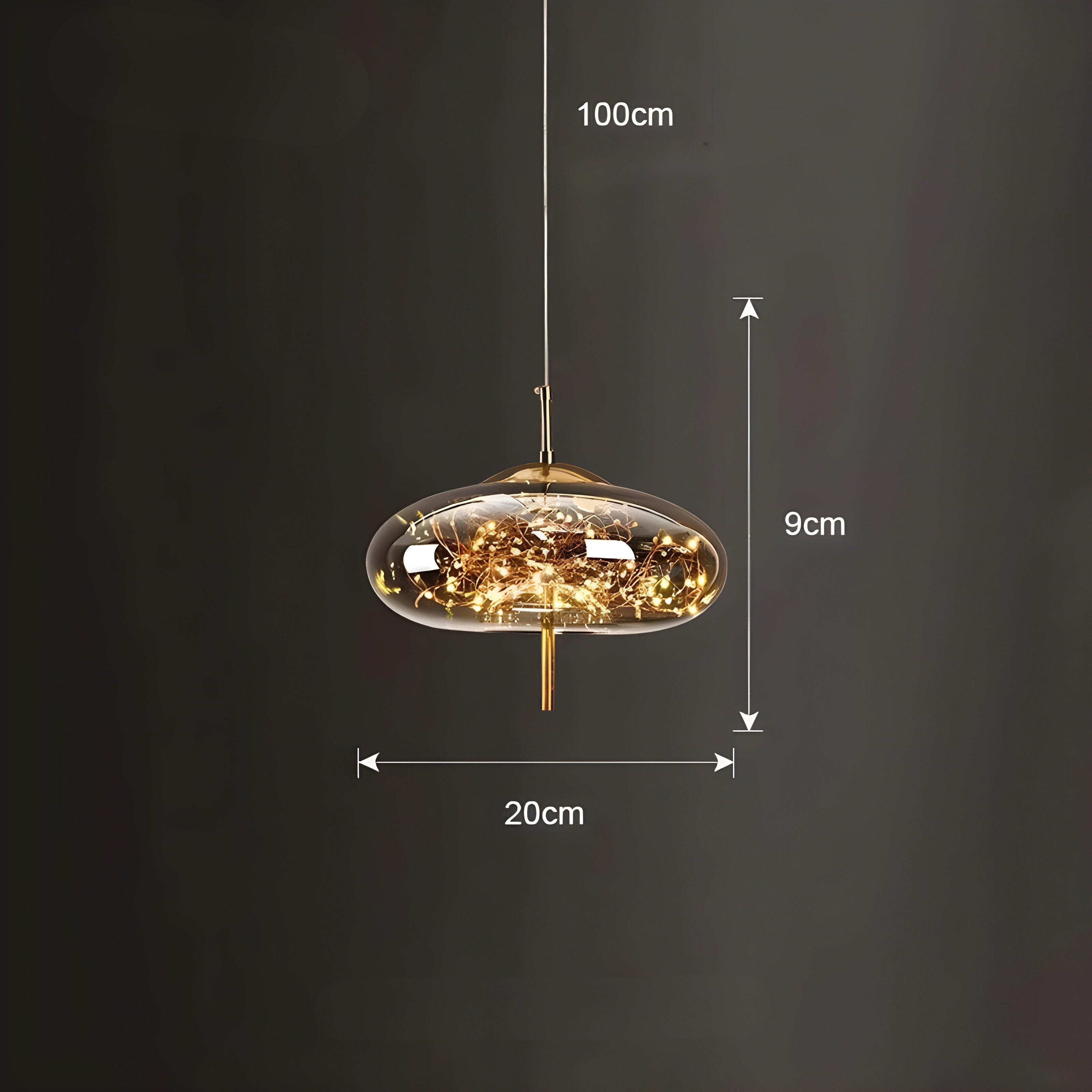 CrystalBeam Modern LED Pendant Light Star Design Glass Dimmable Cord Pendant Lamp