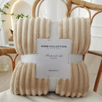 Ultra-Soft Flannel Blanket Polyester Cozy Warm Lightweight Throw for Sofa Bed