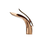 Brass 1-Hole Single Lever Bathroom Sink Faucet Chrome Black Gold Rose Gold