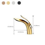 Brass 1-Hole Single Lever Bathroom Sink Faucet Chrome Black Gold Rose Gold