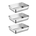 Stainless Steel Food Storage Containers Set 3/6 Pcs Durable Reusable Eco-Friendly Dishwasher Safe