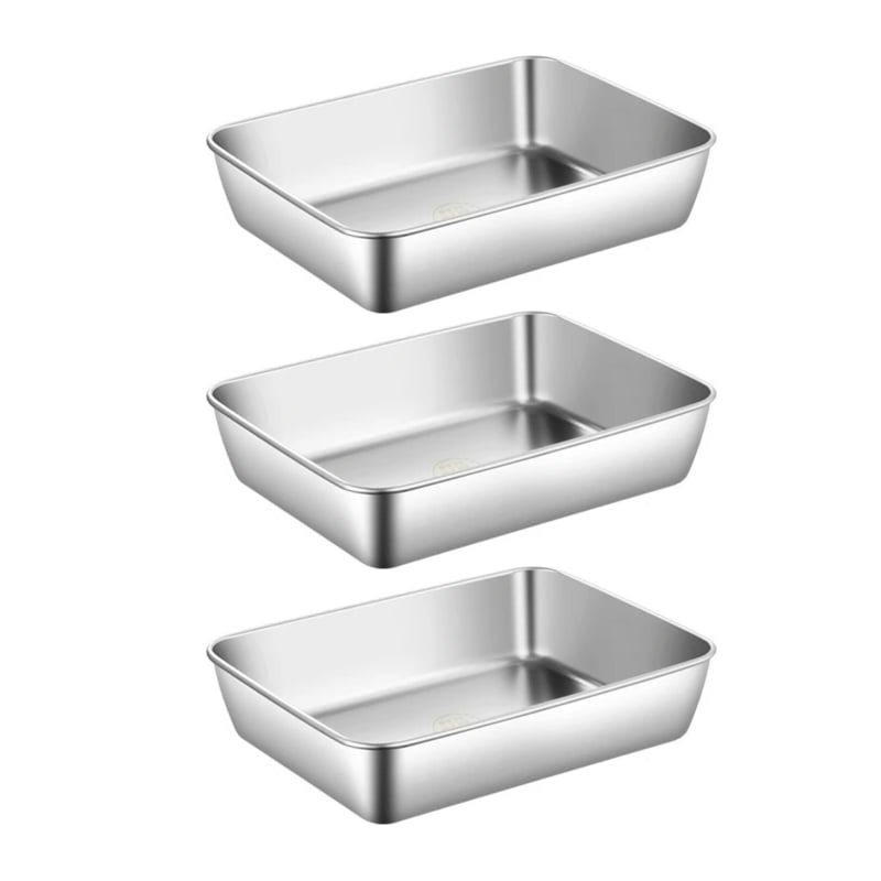 Stainless Steel Food Storage Containers Set 3/6 Pcs Durable Reusable Eco-Friendly Dishwasher Safe