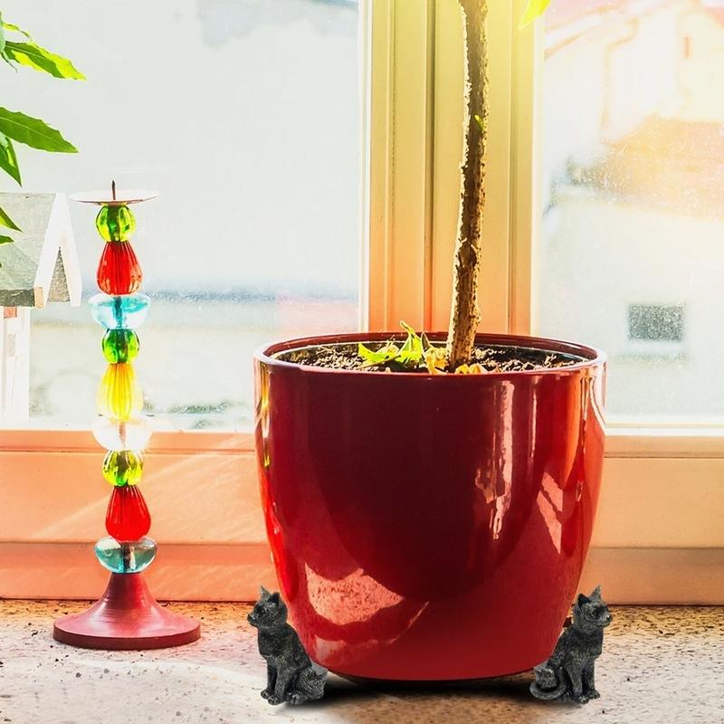 Animal-Shaped Resin Plant Pot Feet Set of 3 Cute Decorative Flower Pot Risers for Small Plants