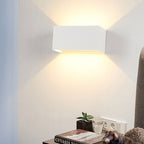 Modern Outdoor Waterproof Rectangular Aluminum LED Wall Sconce Lamp Black or White 12W/24W Hardwired