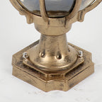 Vintage Outdoor LED Pier Mount Post Light Clear Glass Globe Black Bronze Aluminum