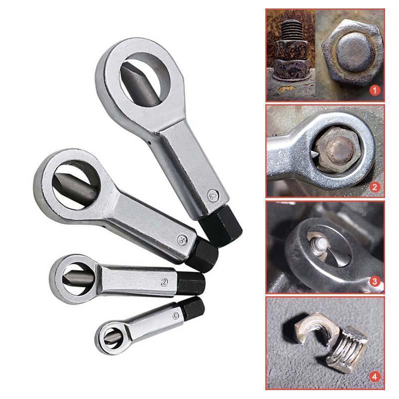 Heavy-Duty Nut Splitter Tool Kit with Hardened Steel Blades for Removing Rusty and Damaged Nuts 9-27mm