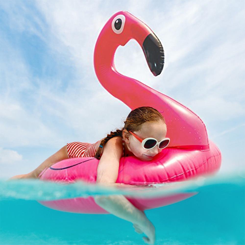 Harrow Inflatable Flamingo Pool Float 120cm Pink PVC Vinyl Oversized Swimming Ring