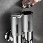 Wall Mounted Soap Dispenser Stainless Steel ABS 16.9 fl oz Push Pump Bathroom Organizer Set of 1-3