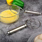 Stainless Steel Dough Whisk Ergonomic Handle Compact Lightweight Kitchen Tool