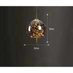 CrystalBeam Modern LED Pendant Light Star Design Glass Dimmable Cord Pendant Lamp