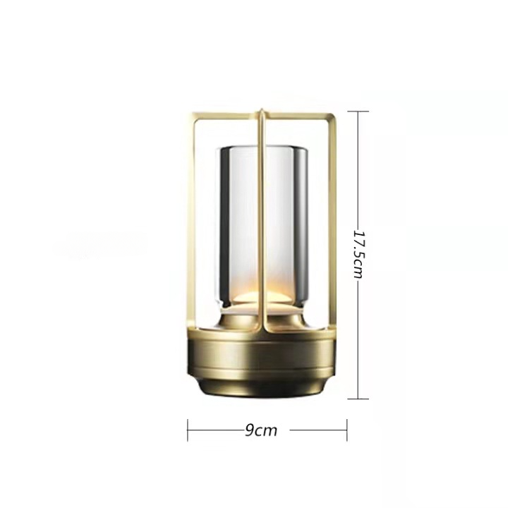 Cordless Aluminum Table Lamp Rechargeable Waterproof Dimmable Touch Sensor Desk Light 11 Inch