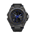 Men's Waterproof Dual-Display Sport Watch with Luminous Dial and Resin Strap