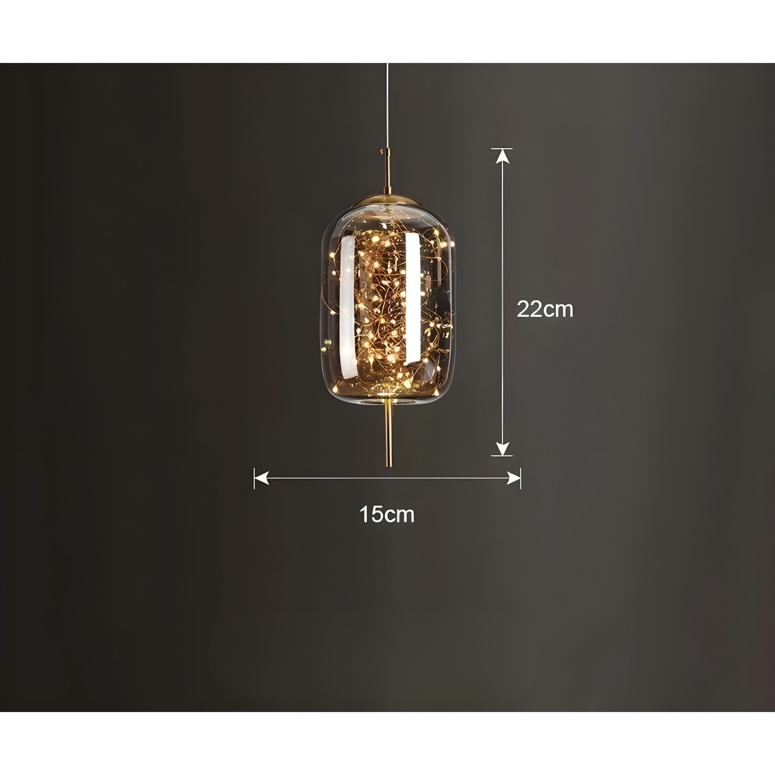 CrystalBeam Modern LED Pendant Light Star Design Glass Dimmable Cord Pendant Lamp