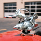 Road Runner Hood Ornament Chrome Plated Car Decorative Mascot 4x4 Inches Lead-Free Tin