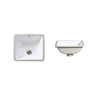 Modern Oval Undermount Porcelain Sink with Pop-Up Drain White Ceramic Bathroom Basin