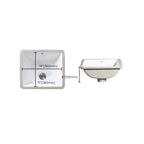 Modern Oval Undermount Porcelain Sink with Pop-Up Drain White Ceramic Bathroom Basin