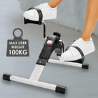 Mini Home Trainer Fitness Bike with LCD Display Foldable Pedal Exerciser with Adjustable Resistance