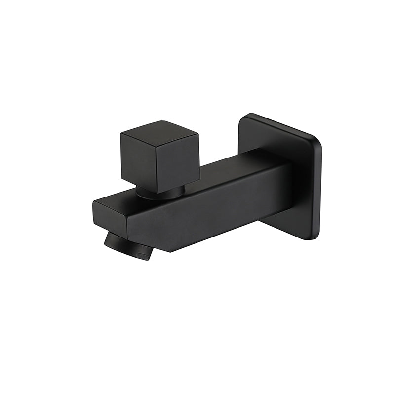 Wall-Mounted Bathroom Sink Faucet Copper Low Arc Cross Handle Single Hole