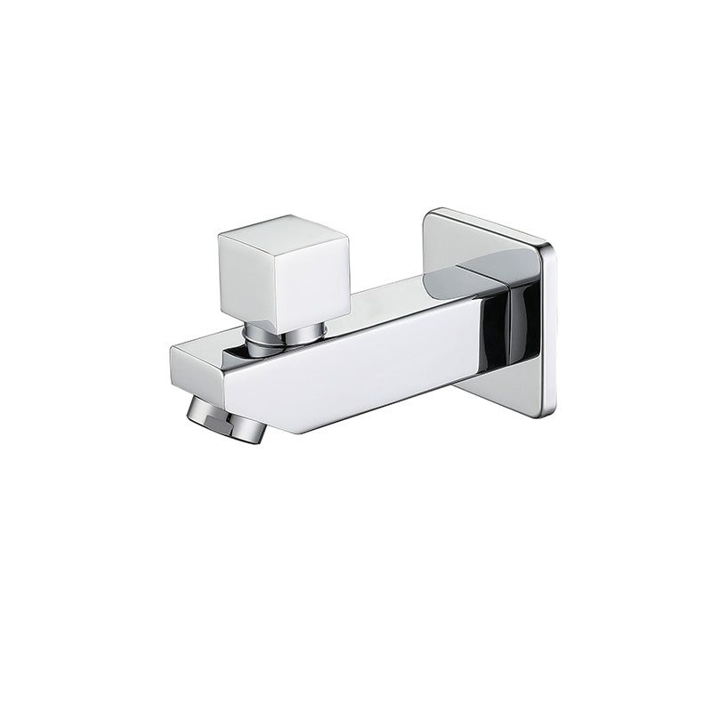 Wall-Mounted Bathroom Sink Faucet Copper Low Arc Cross Handle Single Hole