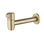 Wall-Mounted Bathroom Sink Faucet Copper Low Arc Cross Handle Single Hole