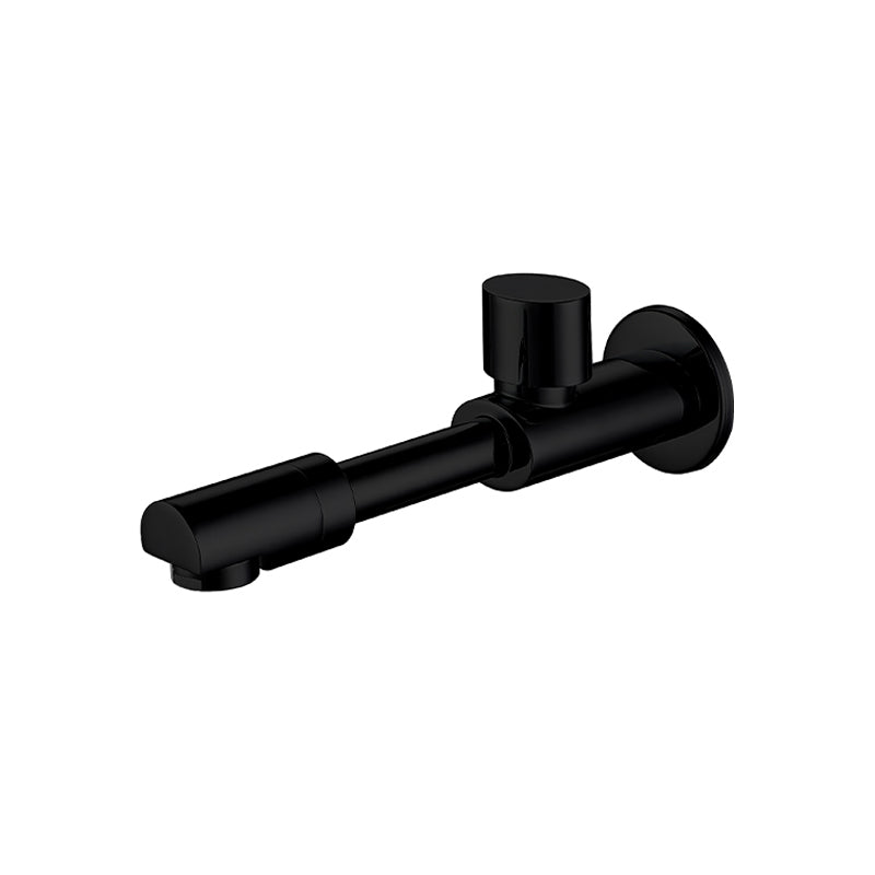Wall-Mounted Bathroom Sink Faucet Copper Low Arc Cross Handle Single Hole