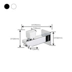 Wall-Mounted Bathroom Sink Faucet Copper Low Arc Cross Handle Single Hole
