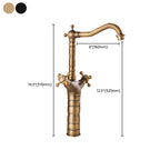 Industrial Widespread Bathtub Faucet with Cross Lever Handles Black Bronze Copper