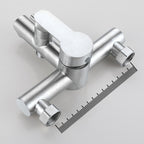 Wall-Mounted Stainless Steel Bathtub Filler with Handheld Shower Chrome Finish Single Lever Control