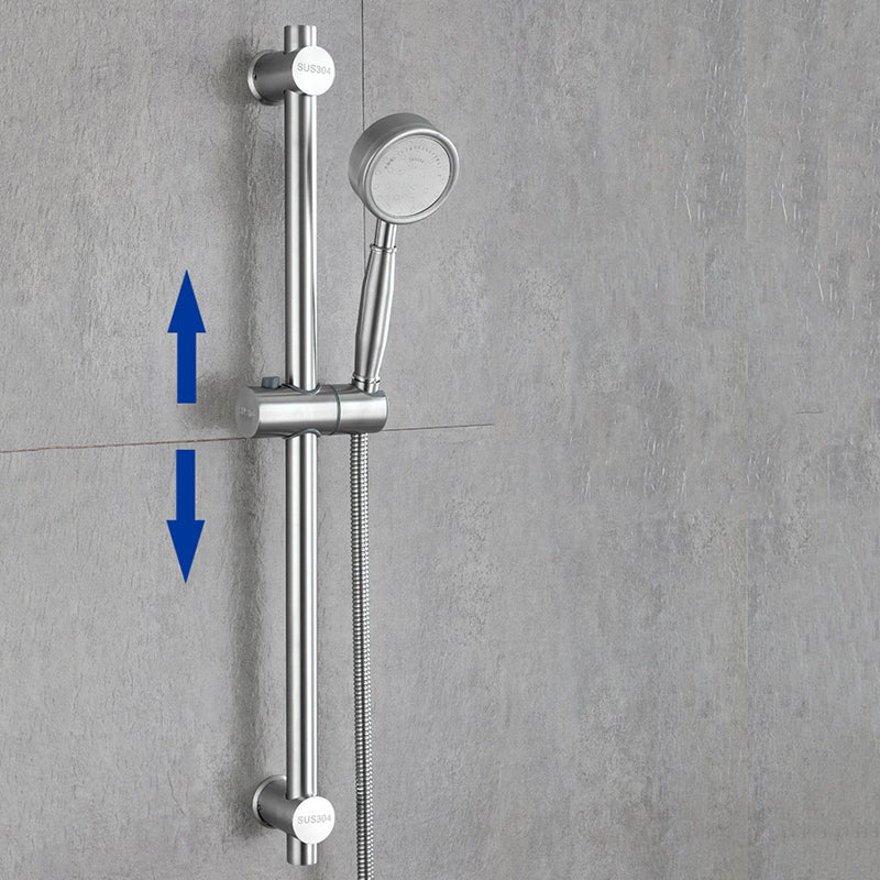 Wall-Mounted Stainless Steel Bathtub Filler with Handheld Shower Chrome Finish Single Lever Control