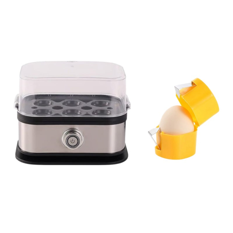 Multifunctional Egg Cooker with Transparent Lid for Steaming Eggs, Vegetables, and Snacks