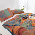 Breathable Cotton Gauze Quilt Lightweight Coverlet King Queen Full Cal King Bedding