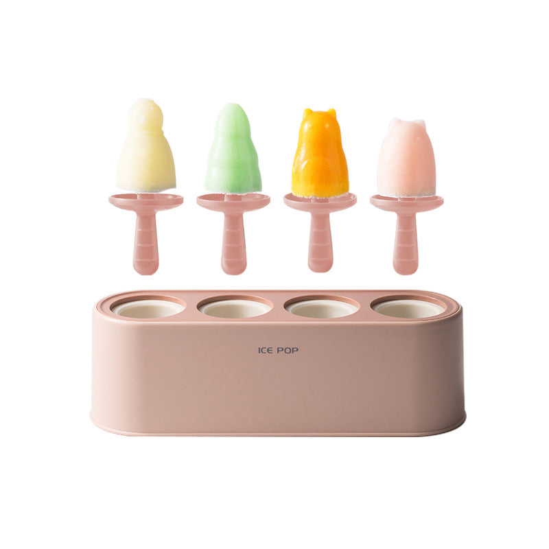 Harrow Silicone Popsicle Mold Set with Catch Tray Flexible Ice Cream Maker 4 Colors
