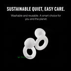 AuraCalm Harmony Reusable Silicone Sleep Earplugs Noise-Reducing Comfortable Fit 4 Sizes
