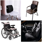 DriveEase Car Lumbar Support Cushion Memory Foam Breathable Mesh Ergonomic Back Pain Relief for Commute and Long Drives