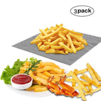 Reusable Non-Stick PTFE Fiberglass Grill Mat Black 15.7 x 13 Inches Dishwasher Safe Heat Resistant