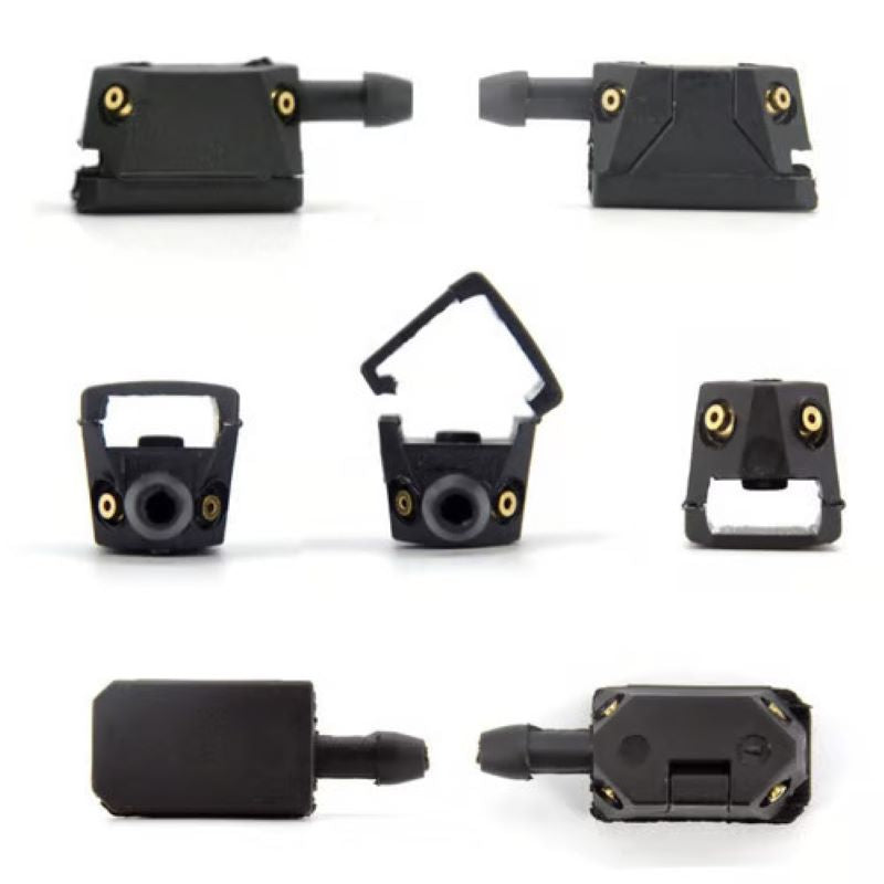 Car Wiper Nozzle Four-Hole Adjustable Spray Black Nylon 2/4/8 Pack for Truck and Car