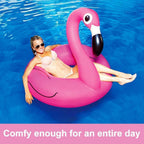 Harrow Inflatable Flamingo Pool Float 120cm Pink PVC Vinyl Oversized Swimming Ring