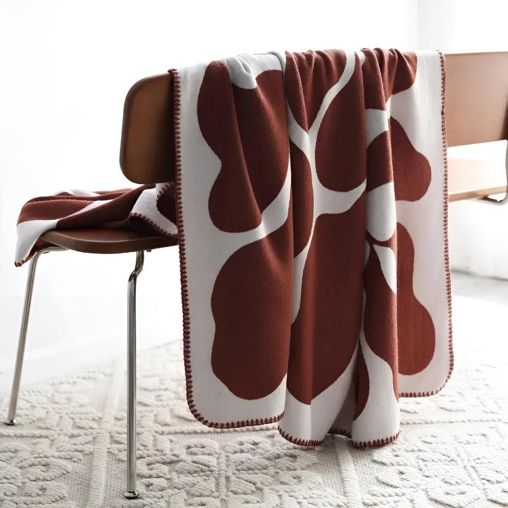 Abstract Pattern Acrylic Blanket 51x71 Lightweight Cozy Throw for Home Decor and Comfort