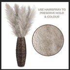 Harrow Pampas Grass Bouquet 80 cm Real Dried Natural White Beige Gray 5 or 10 Pieces