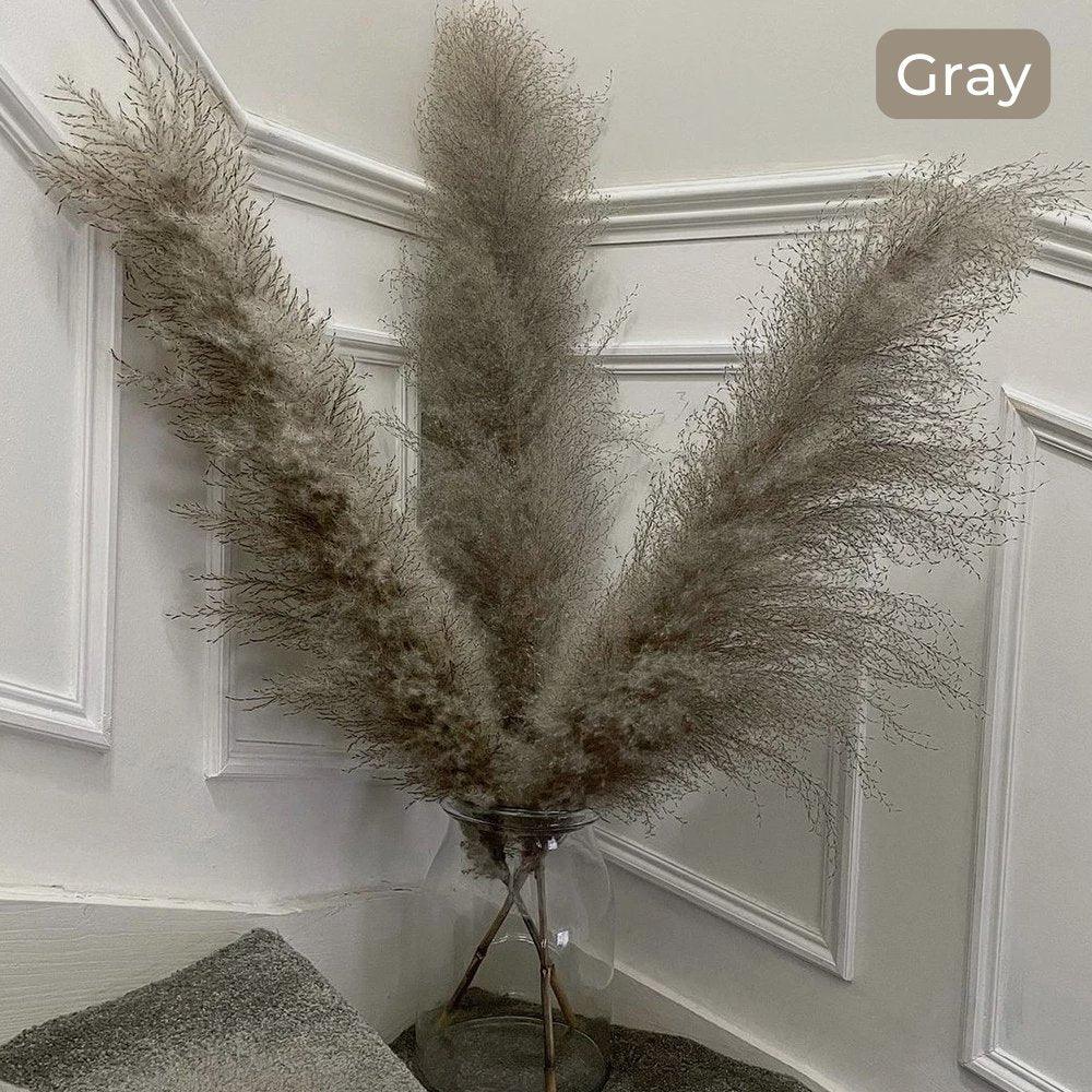 Harrow Pampas Grass Bouquet 80 cm Real Dried Natural White Beige Gray 5 or 10 Pieces