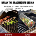 FlameGuard Pro Stainless Steel Grill Basket Double Pack Non-Slip Even Heat Distribution