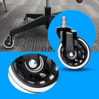 5-Pack Office Chair Wheels 10mm x 22mm Polyurethane Floor Protectors Silent Smooth Rollers