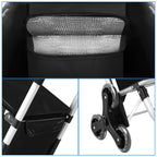Foldable 40L Shopping Trolley Cart with Removable Bag and Cooling Compartment Black