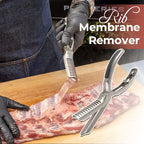 Rib Membrane Remover Tool Stainless Steel Ergonomic Handle Meat Prep for Ribs and Large Cuts