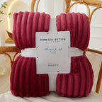 Ultra-Soft Flannel Blanket Polyester Cozy Warm Lightweight Throw for Sofa Bed