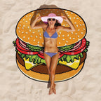 Ladies Large Beach Lounger with Hamburger Design Water-Repellent Lightweight Lounger for Beach and Outdoor Use