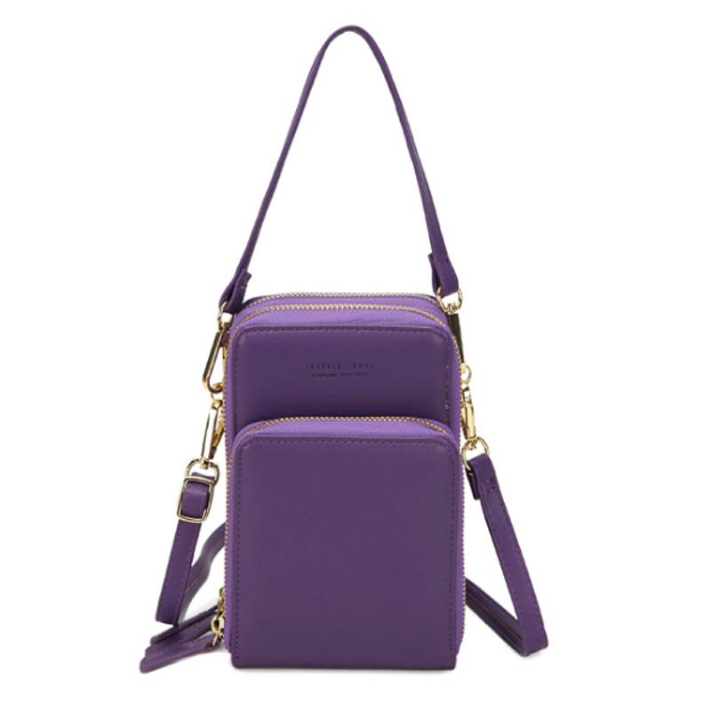 Touchscreen Phone Crossbody Bag with RFID Blocking and Removable Straps, Synthetic Leather, Fits Phones Up to 6.5 Inch