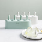 Harrow Silicone Popsicle Mold Set with Catch Tray Flexible Ice Cream Maker 4 Colors